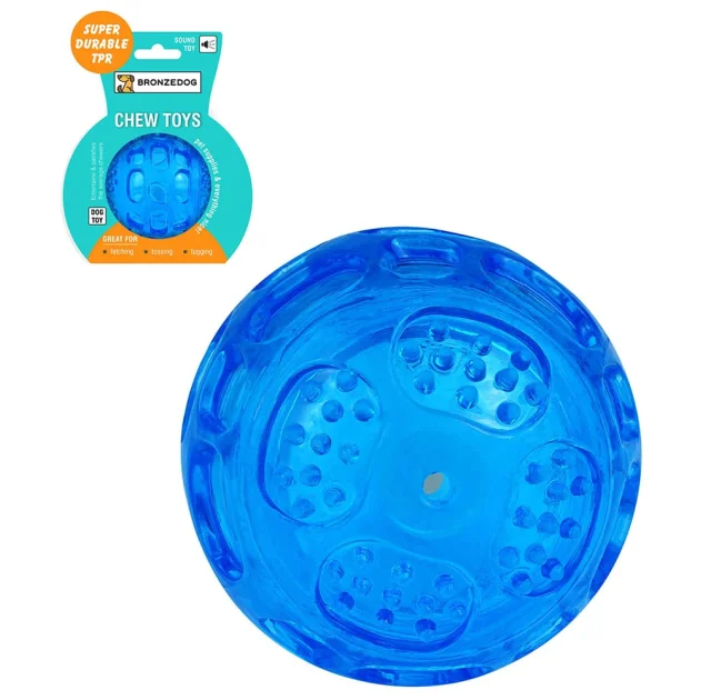 Игрушка-мяч для собак BronzeDog Chew Squeaky Ball, со звуком, 7 см