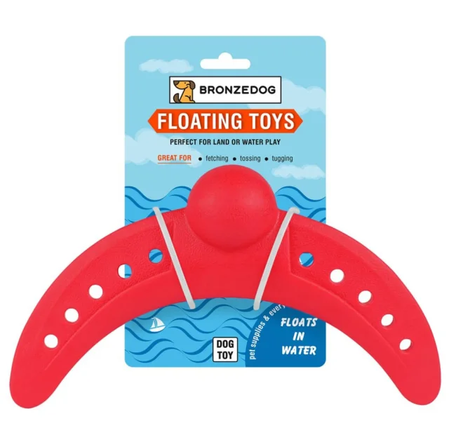 Игрушка-бумеранг для собак BronzeDog Boomerang, плавающая, 26×13 см