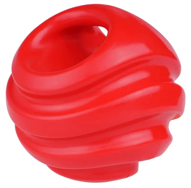 Игрушка для собак BronzeDog Strong Ball, силовой плавающий мяч, 11 см, красный