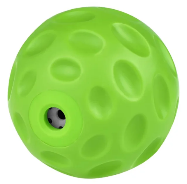 Игрушка для собак BronzeDog Chew Pitted Ball, со звуковым эффектом, плавающая, зелёный, 7 см