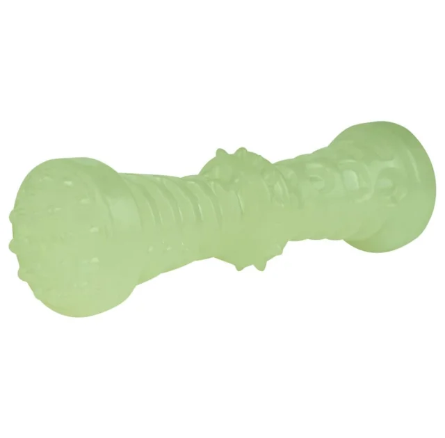 Игрушка-гантель для собак BronzeDog Chew Dumbbell, светонакопительная, 5×18 см
