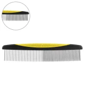 Гребінець BronzeDog, для собак і котів, з вузькими і широкими зубами, 22×5 см