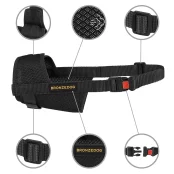 Намордник BronzeDog, для собак, дышащий, 3D сетка, регулируемый, чёрный, 16-22 см