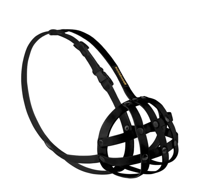 Намордник BronzeDog, для собак, водовідштовхуючий, біотановий, чорний, 28 см