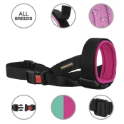 Намордник BronzeDog, для собак, универсальный, неопреновый, розовый, 28-33 см