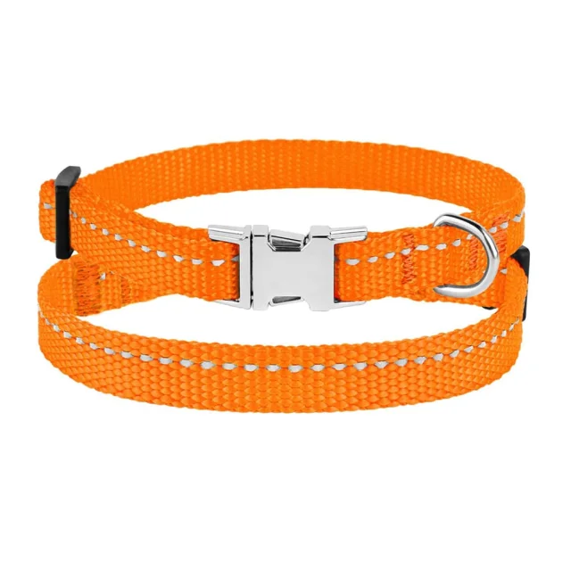 Ошейник BronzeDog Active, для собак и кошек, нейлоновый, фастекс хром, оранжевый, 18-28×1 см