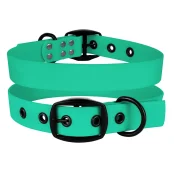 Нашийник BronzeDog Surf, для собак, водовідштовхувальний, ремінна пряжка, зелений, 25-33×1.6 см