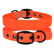 Нашийник BronzeDog Surf, для собак, водовідштовхувальний, ремінна пряжка, помаранчевий, 25-33×1.6 см