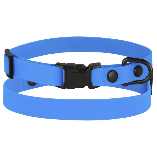 Ошейник BronzeDog Active, для собак и кошек, водоотталкивающий, фастекс пластик, голубой, 18-28×1 см