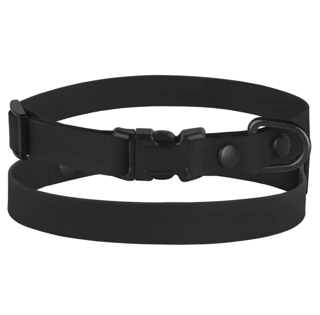 Ошейник BronzeDog Active, для собак и кошек, водоотталкивающий, фастекс пластик, чёрный, 18-28×1 см