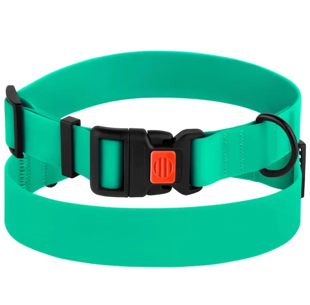 Нашийник BronzeDog Active, для собак, водовідштовхувальний, фастекс пластик, зелений, 35-53×2.5 см