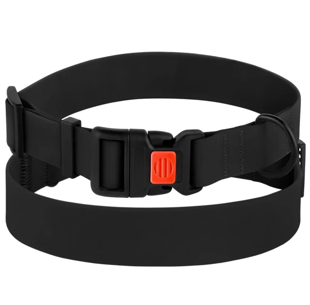 Нашийник BronzeDog Active, для собак, водовідштовхувальний, фастекс пластик, чорний, 43-66×2.5 см
