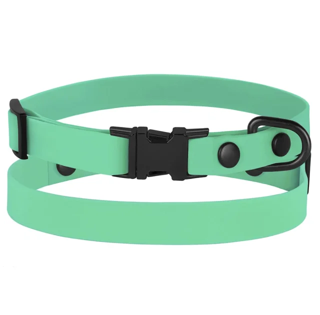 Ошейник BronzeDog Active, для собак и кошек, водоотталкивающий, фастекс металл, зелёный, 18-28×1 см