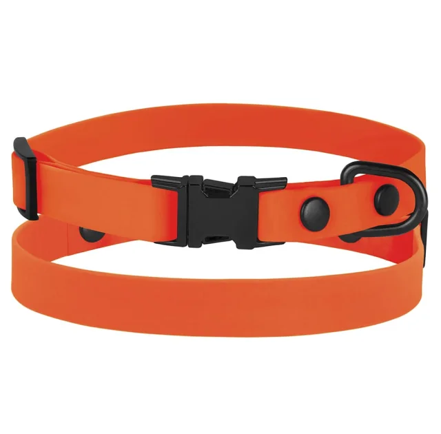 Ошейник BronzeDog Active, для собак и кошек, водоотталкивающий, фастекс металл, оранжевый, 18-28×1 см