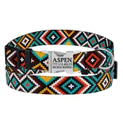 Нашийник BronzeDog Urban, для собак, нейлон, фастекс метал, принт гуцульський, ментол, 25-33×1.6 см