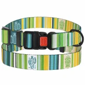 Нашийник BronzeDog Urban West, для собак, нейлоновий, фастекс пластиковий, салатовий, 25-33×1.6 см