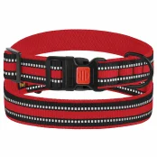 Нашийник BronzeDog Urban Mesh, для собак, нейлон і 3-D сітка, фастекс пластик, червоний, 35-45×2.5 см