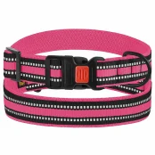 Нашийник BronzeDog Urban Mesh, для собак, нейлон і 3-D сітка, фастекс пластик, рожевий, 43-66×2.5 см