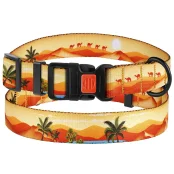 Нашийник BronzeDog Urban Travel, для собак, нейлоновий, фастекс пластиковий, принт пустеля, 25-33×1.6 см