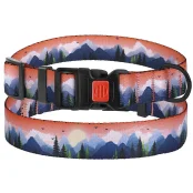 Нашийник BronzeDog Urban Travel, для собак, нейлоновий, фастекс пластиковий, принт гори, 35-53×2.5 см