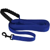 Повідець BronzeDog Active для собак, нейлоновий з м'якою ручкою, синій, 9 м×2.5 см