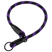 Нашийник-зашморг BronzeDog Active для собак, альпіністський шнур, світловідбиваючий, чорно-фіолетовий, 56 см