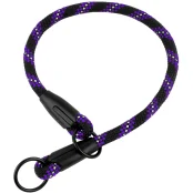 Нашийник-зашморг BronzeDog Active для собак, альпіністський шнур, світловідбиваючий, чорно-фіолетовий, 51 см