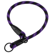 Нашийник-зашморг BronzeDog Active для собак, альпіністський шнур, світловідбиваючий, чорно-фіолетовий, 46 см