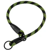 Нашийник-зашморг BronzeDog Active для собак, альпіністський шнур, світловідбиваючий, салатовий, 38 см