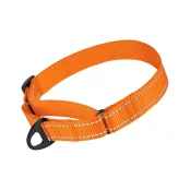 Нашийник-полуудавка BronzeDog Active для собак, світловідбиваючий нейлон, помаранчевий, 28-38 см