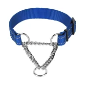 Нашийник-полуудавка BronzeDog Active для собак, синій, 31-46 см