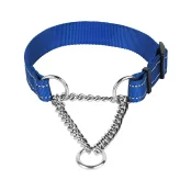 Нашийник-полуудавка BronzeDog Active для собак, синій, 36-51 см
