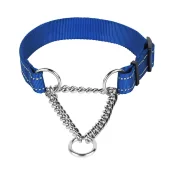 Нашийник-полуудавка BronzeDog Active для собак, синій, 41-61 см
