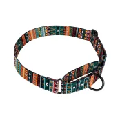 Нашийник-полуудавка BronzeDog Urban для собак, нейлон, принт етнічний, ментоловий, 38-51 см