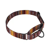 Нашийник-полуудавка BronzeDog Urban для собак, нейлон, принт етнічний, помаранчевий, 38-51 см