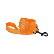 Повідець BronzeDog Active для собак, світловідбиваючий нейлон, помаранчевий, 152×2 см