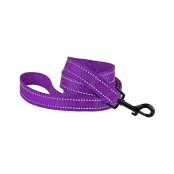 Повідець BronzeDog Active для собак, світловідбиваючий нейлон, фіолетовий, 152×2 см