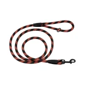 Повідець BronzeDog Active для собак, водовідштовхувальний, чорно-помаранчевий, 183×1.2 см