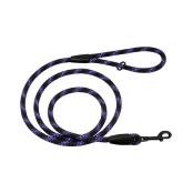 Повідець BronzeDog Active для собак, водовідштовхувальний, чорно-фіолетовий, 183×0.6 см