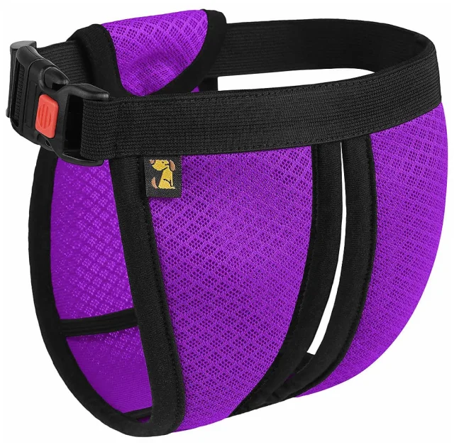 Трусы гигиенические BronzeDog Mesh для собак, нейлон с 3D сеткой, регулируемые, фиолетовый, S