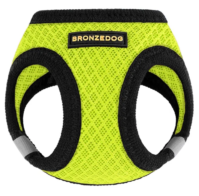 Шлея BronzeDog Mesh Vest для собак, сетчатый нейлон, лимонный, 26-29 см