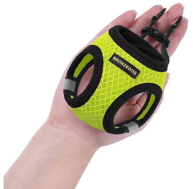 Шлея BronzeDog Mesh Vest для собак, сетчатый нейлон, лимонный, 43-53 см