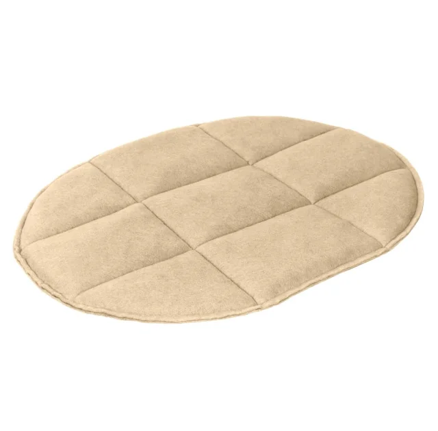 Лежанка BronzeDog, для животных, овальная, бежевая, 34×45×10 см
