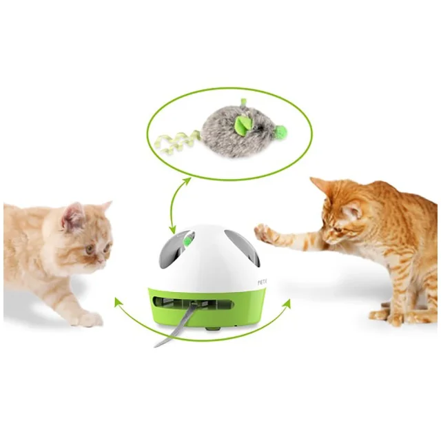 Игрушка "Прыгающая мышь" BronzeDog Pet Geek для котов со звуковым эффектом, 13×12 см