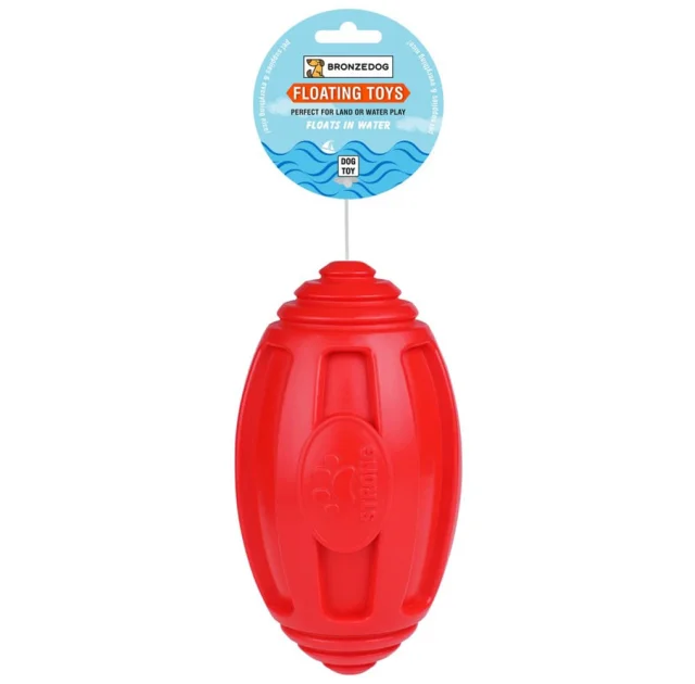 Игрушка-регби для собак BronzeDog Bomb Gnaw, плавающая, 18×9 см