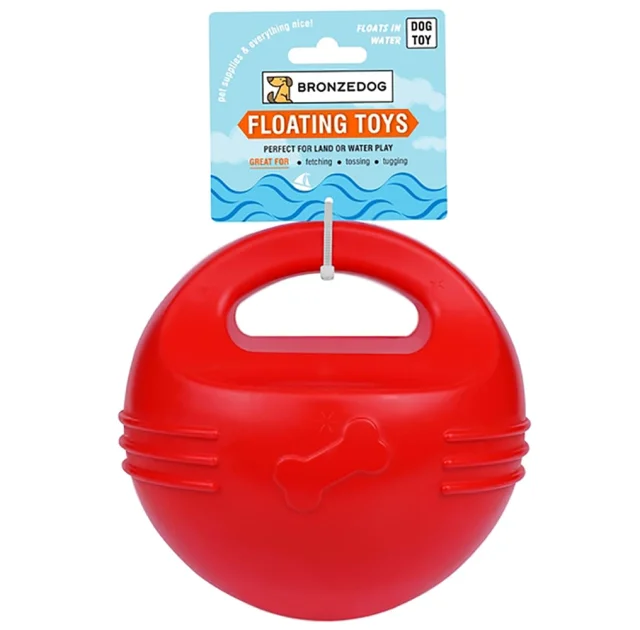 Игрушка-мяч для собак BronzeDog Power Ball, из силикона, плавающая, 16 см