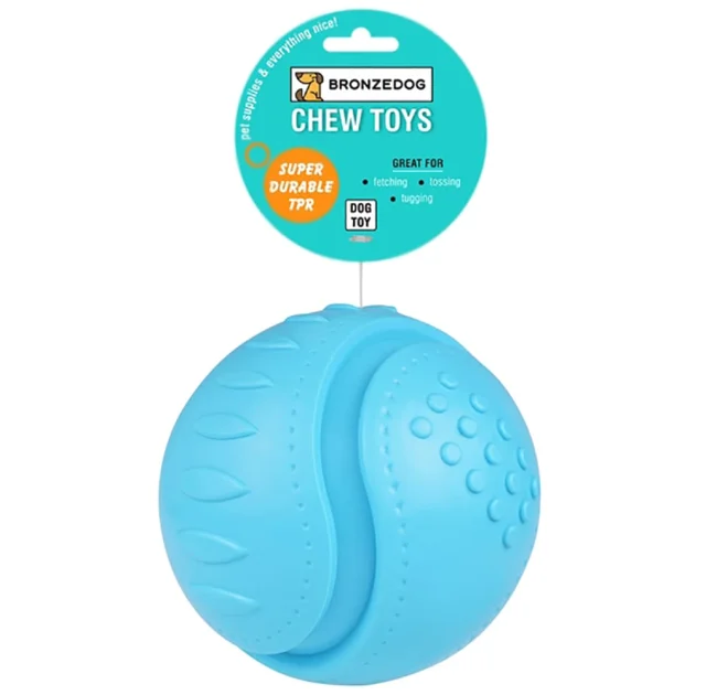 Игрушка-мяч для собак BronzeDog Chew Ball со звуковым эффектом, 15.2 см