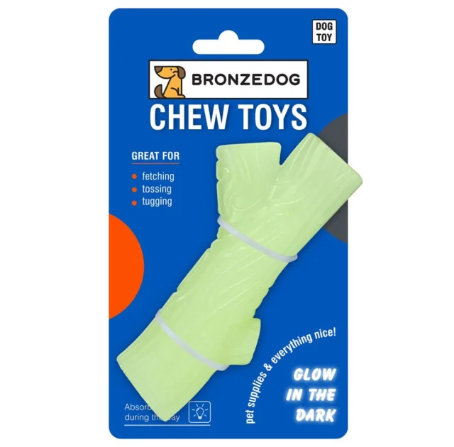 Игрушка-ветка для собак BronzeDog Chew Dogwood, светонакопительная, 7×13 см