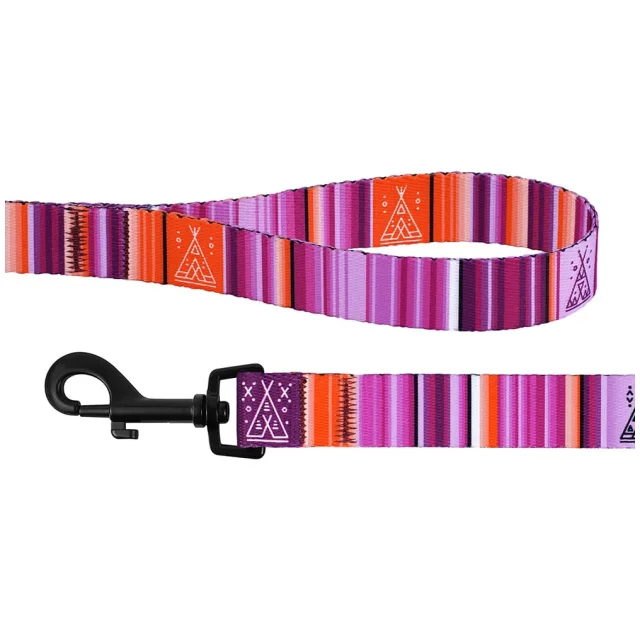 Повідець BronzeDog Urban West для собак, фіолетовий, 152×1.6 см
