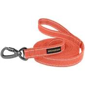 Повідець BronzeDog Cotton для собак, брезент з карабіном на замку, помаранчевий, 300×1.6 см